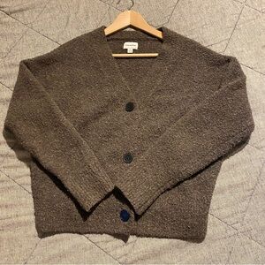Frank & Oak Seawool Taupe Cardigan